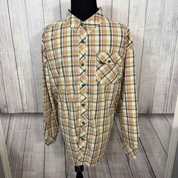 Rocawear Mens 5XB Multicolor Check Long Sleeve Button-Front Shirt Y2K Streetwear - Picture 1 of 5